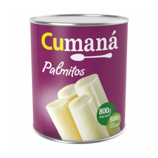 Palmitos enteros Lata x 800 Grs.